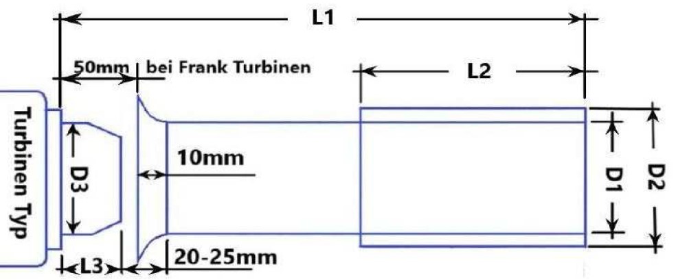 Frank Turbine Schubrohr